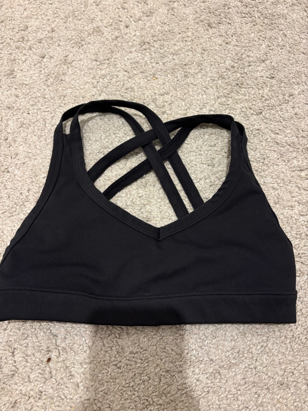 YoungLA Black Strappy Sports Bra with Crisscross Back